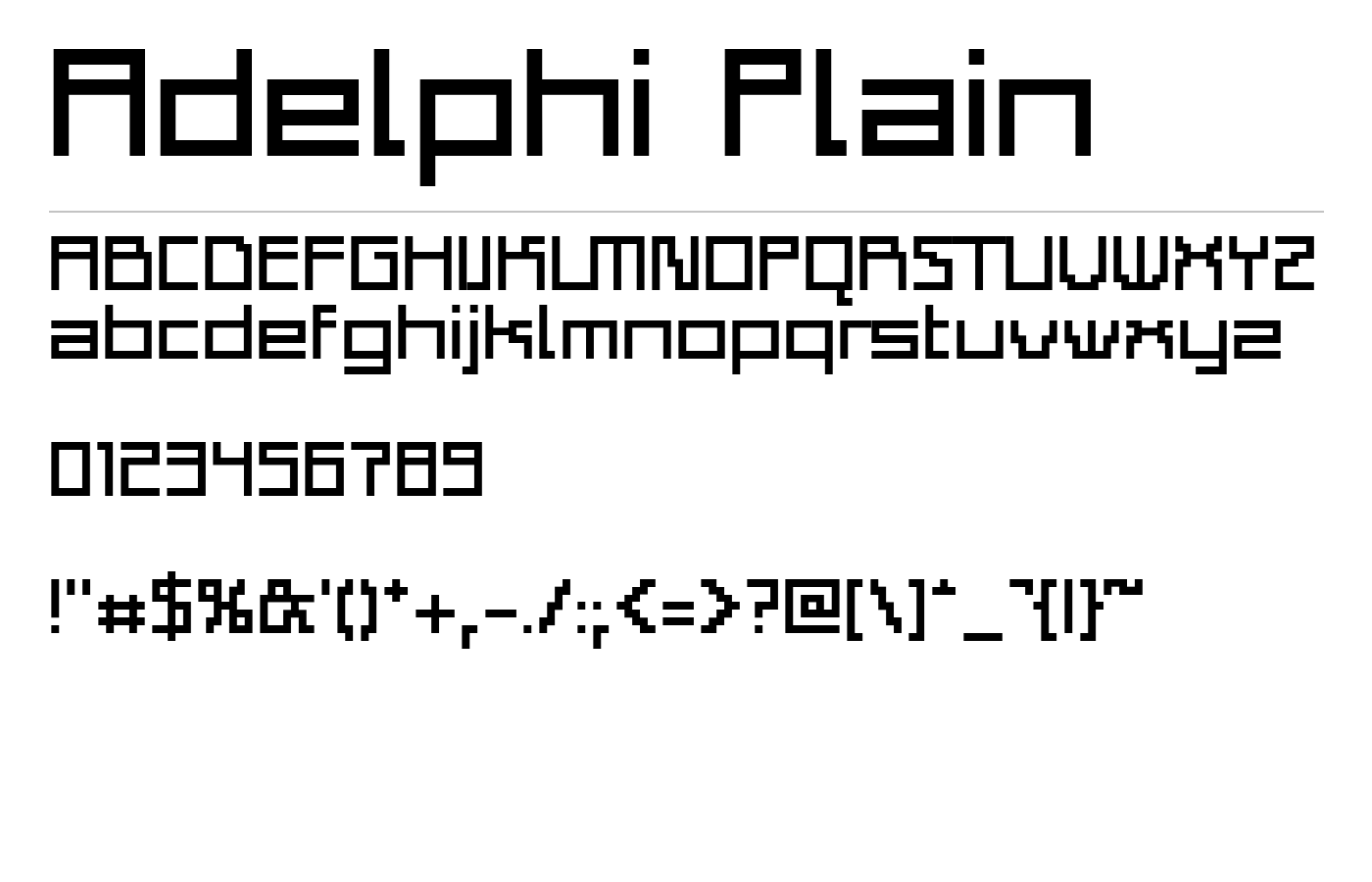 Adelphi Plain Font preview