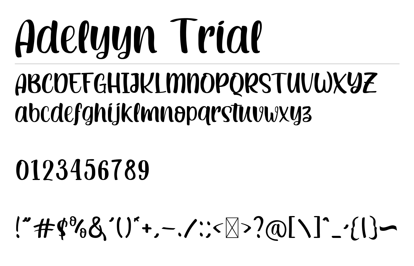 Adelyyn Font preview