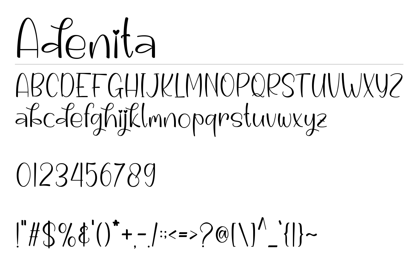 Adenita Font preview