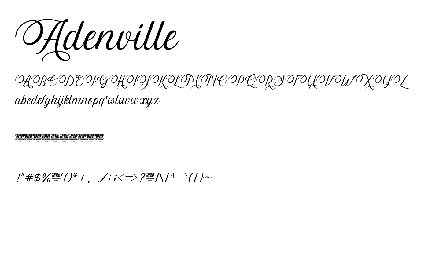 Adenville Font preview