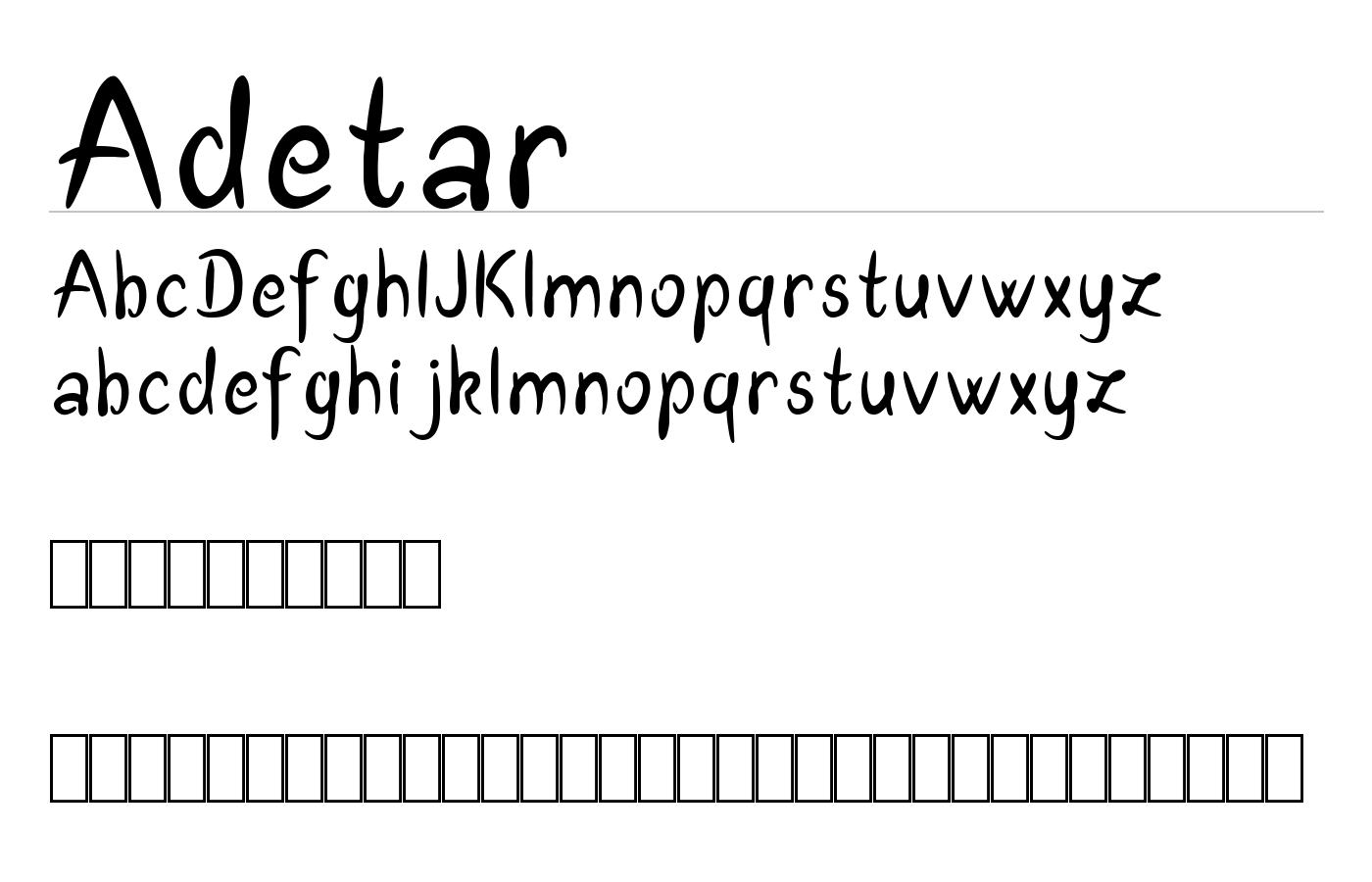 Adetar Font preview