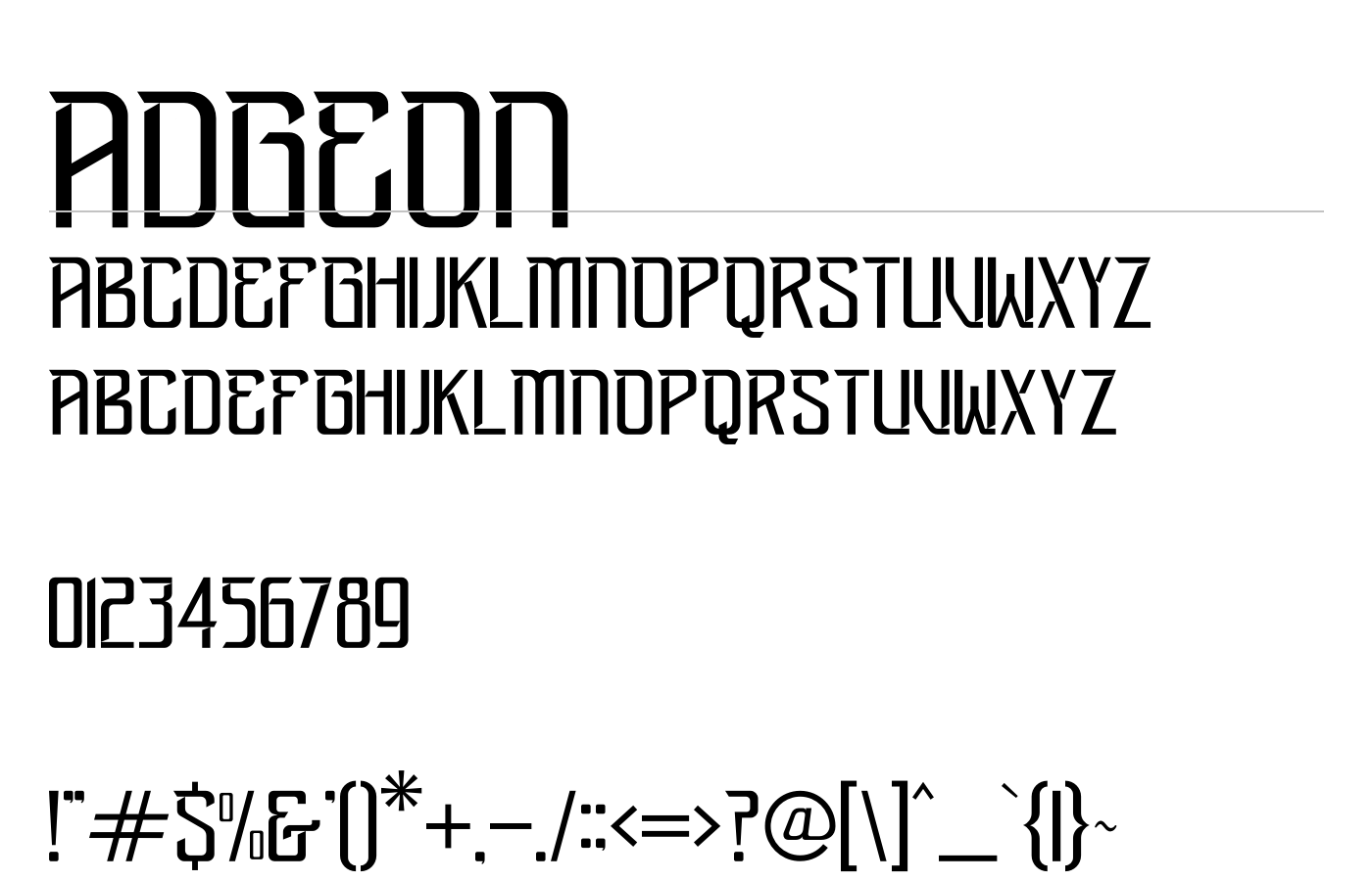 Adgeon Font preview