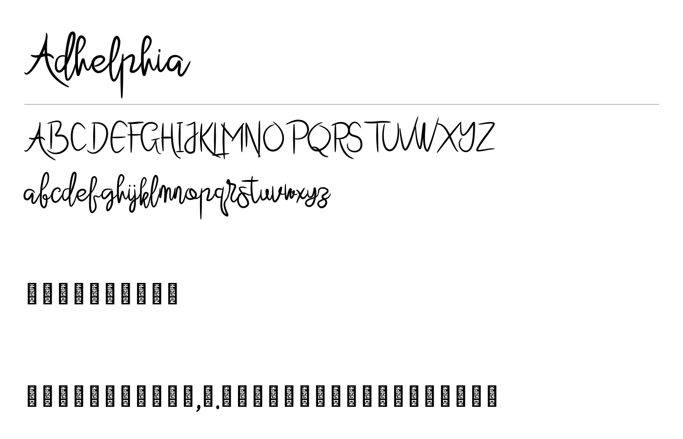 Adhelpia Font preview
