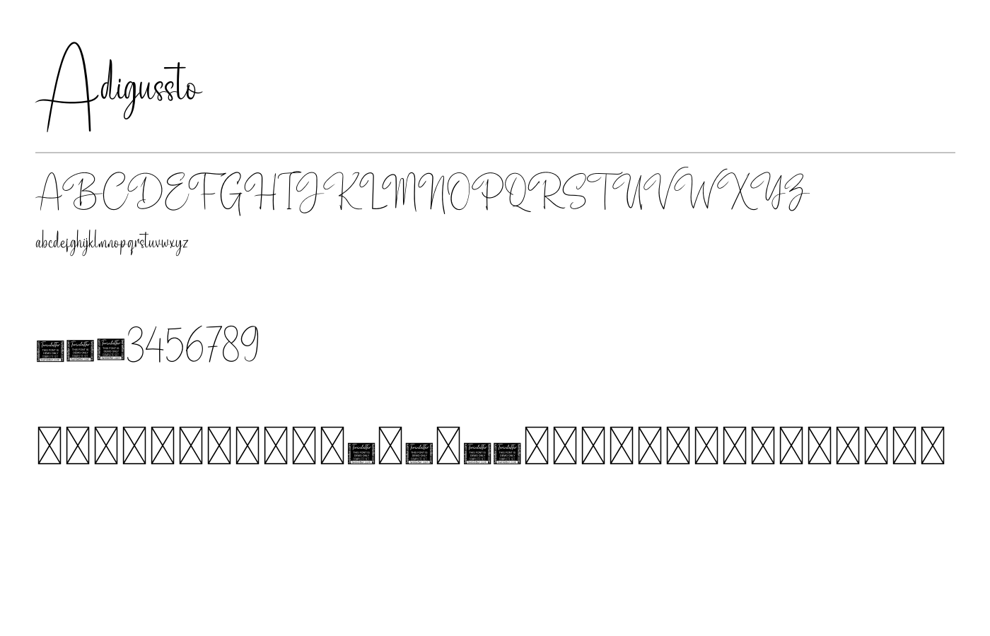 Adigussto Font preview