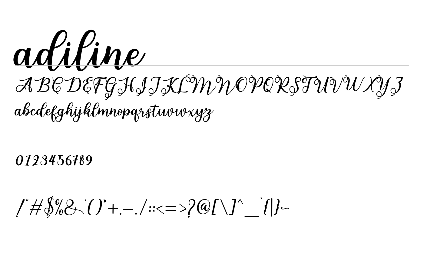 adiline Font preview