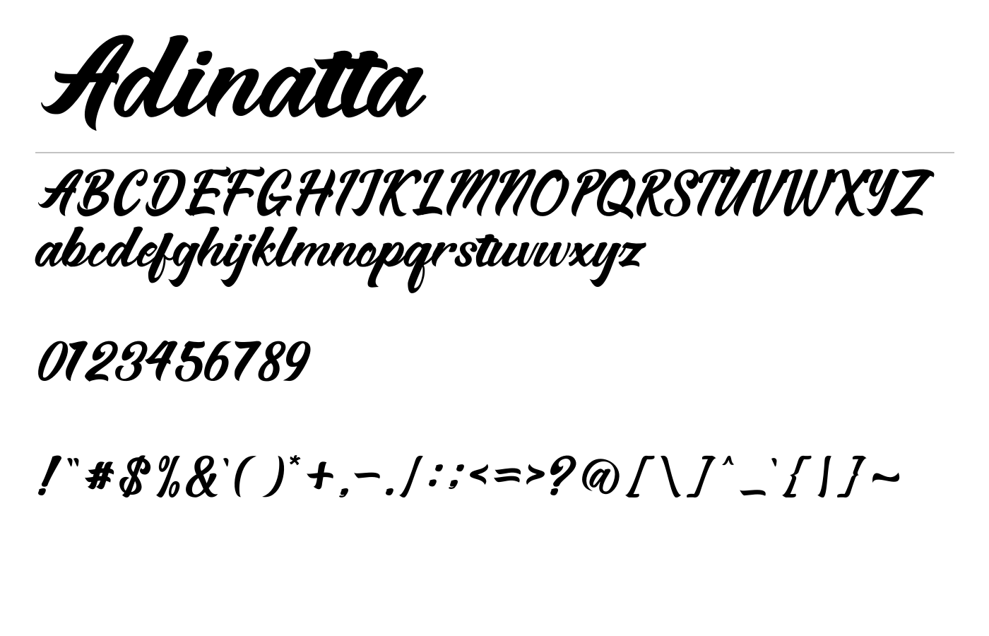 Adinatta Font preview