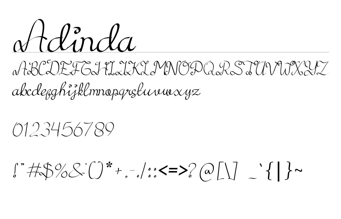 Adinda Font preview