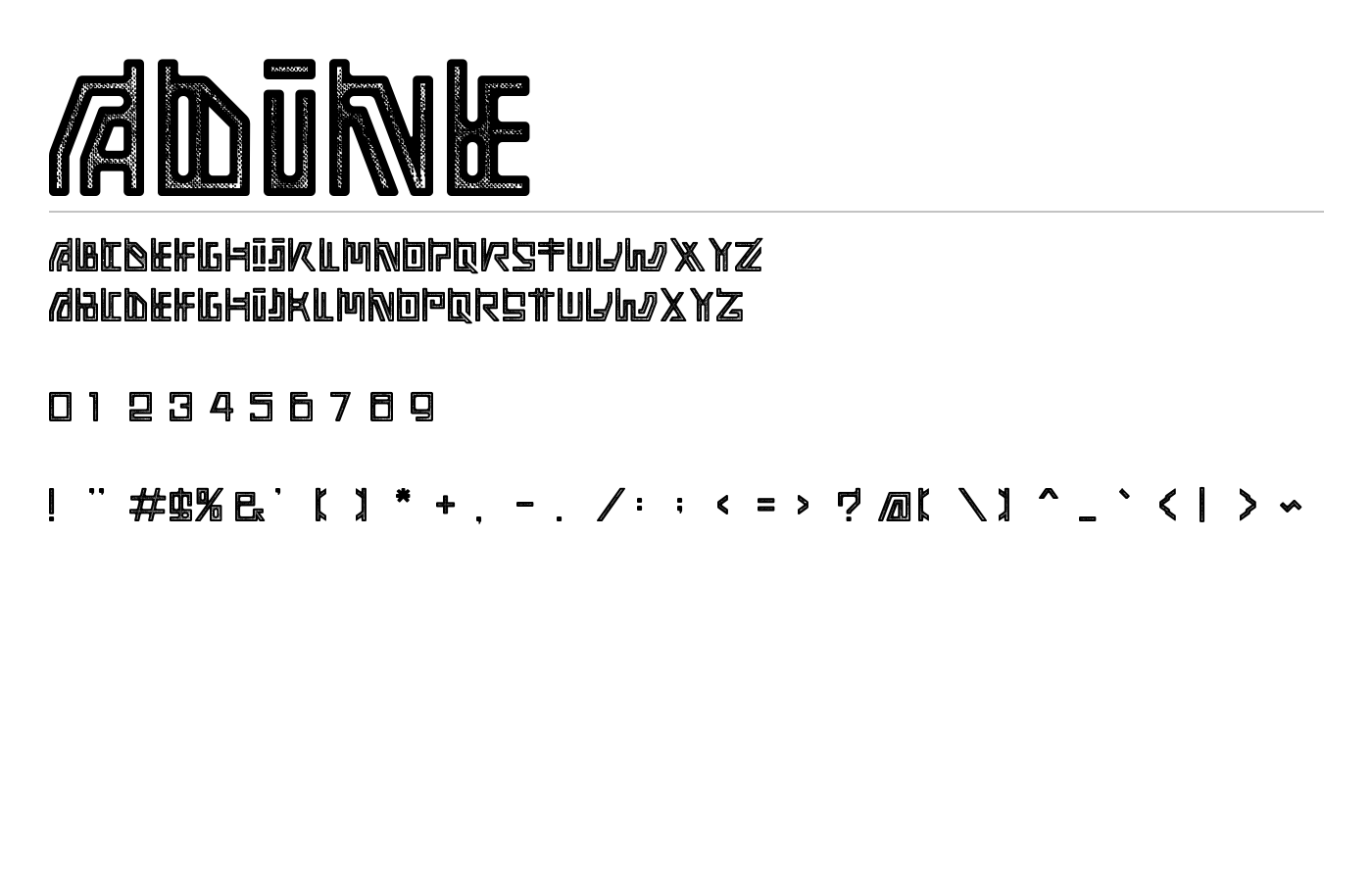 Adine Font preview