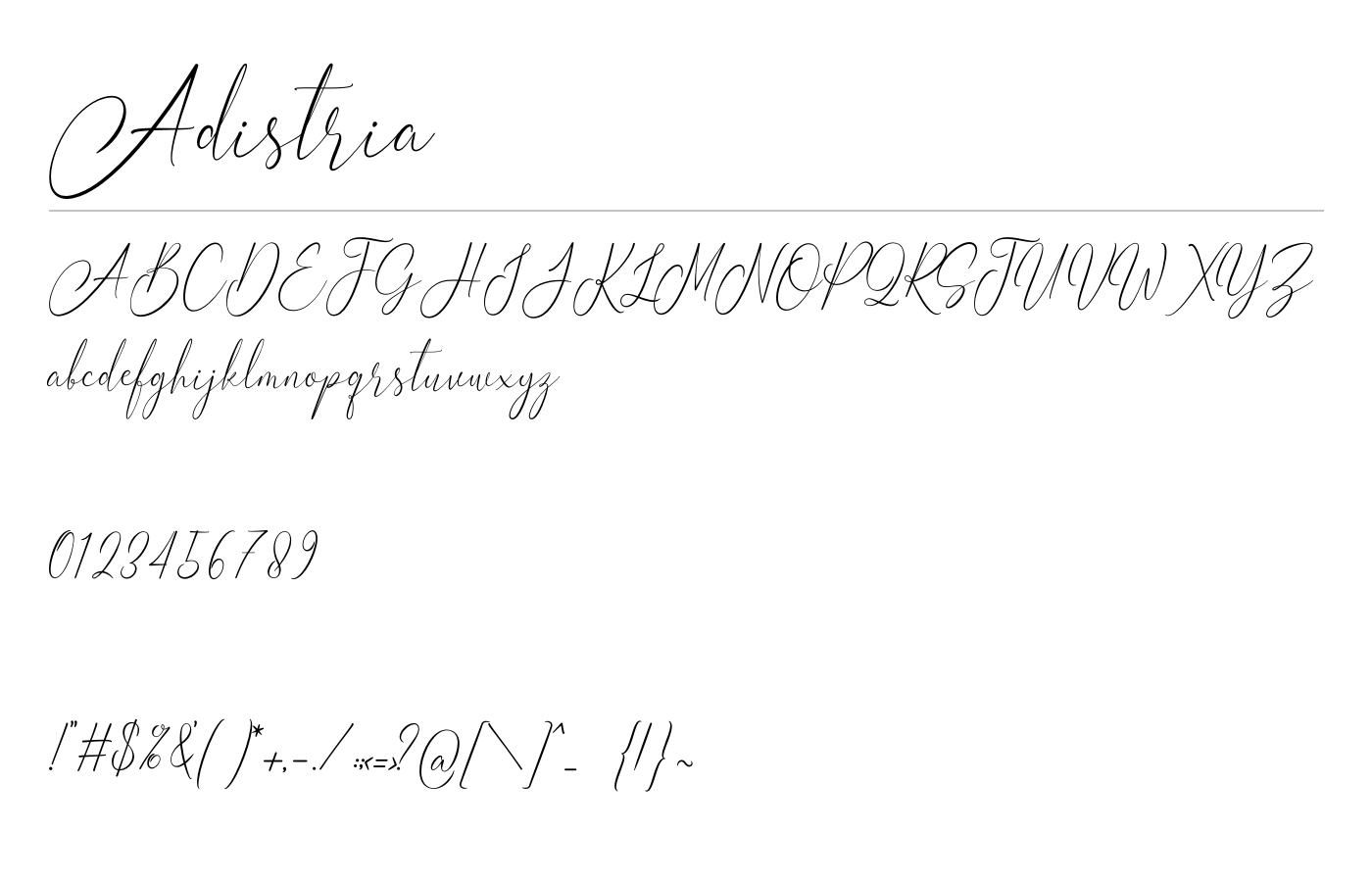 Adistria Font preview