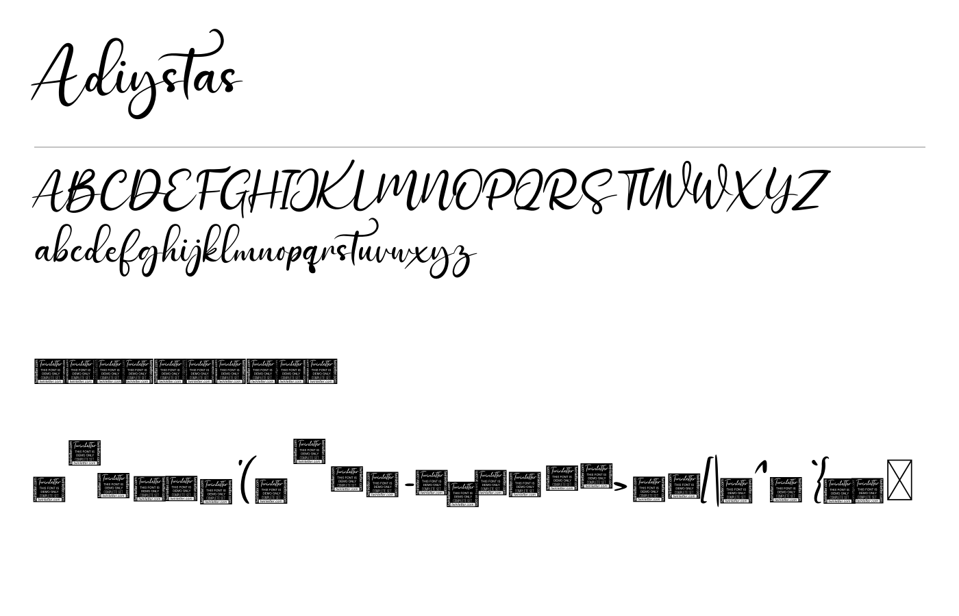 Adiystas Font preview