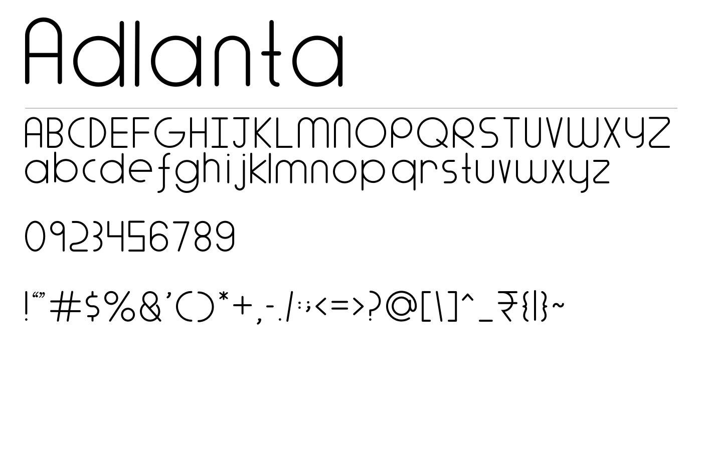 Adlanta Font preview