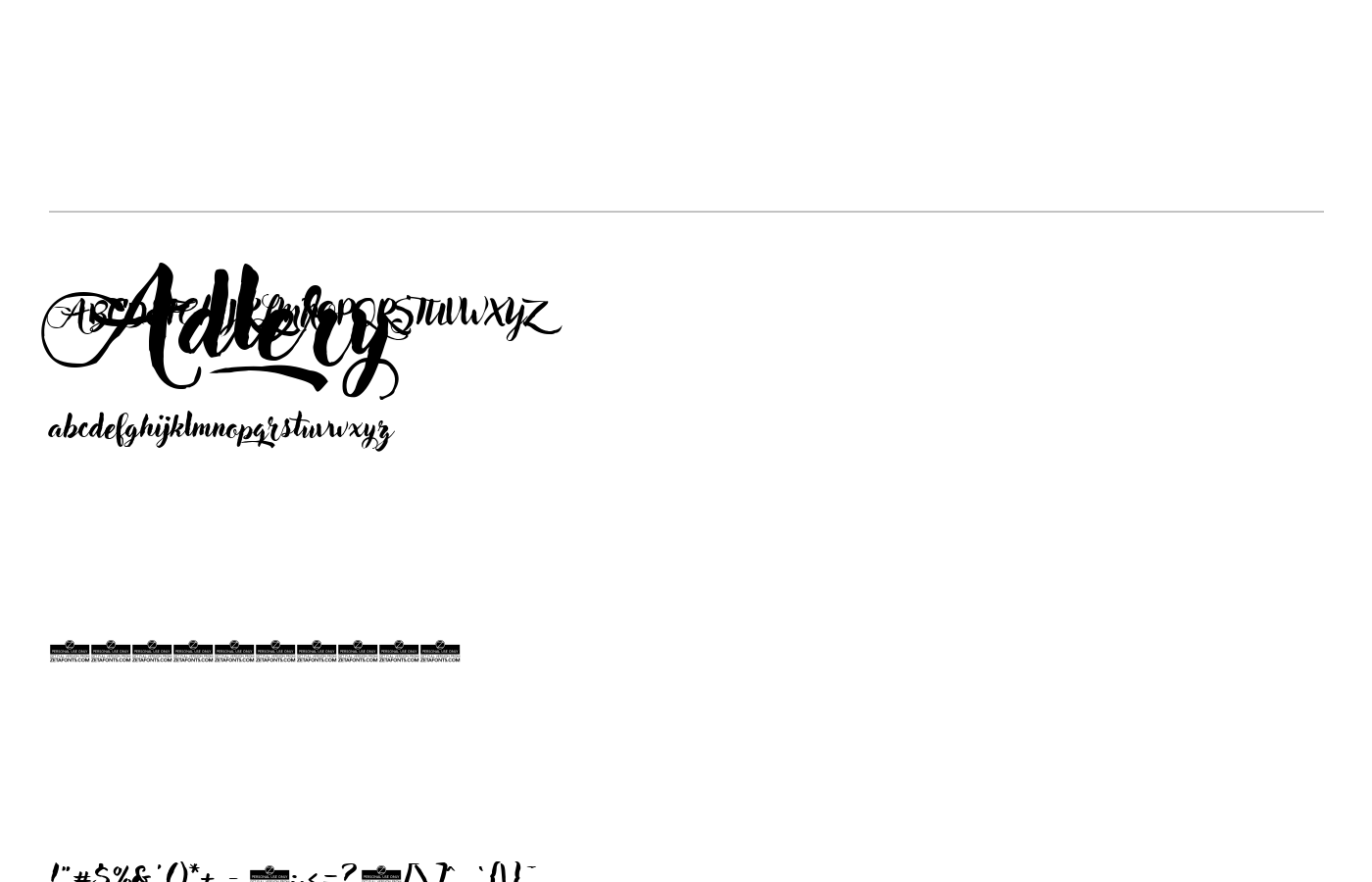 Adlery Font preview