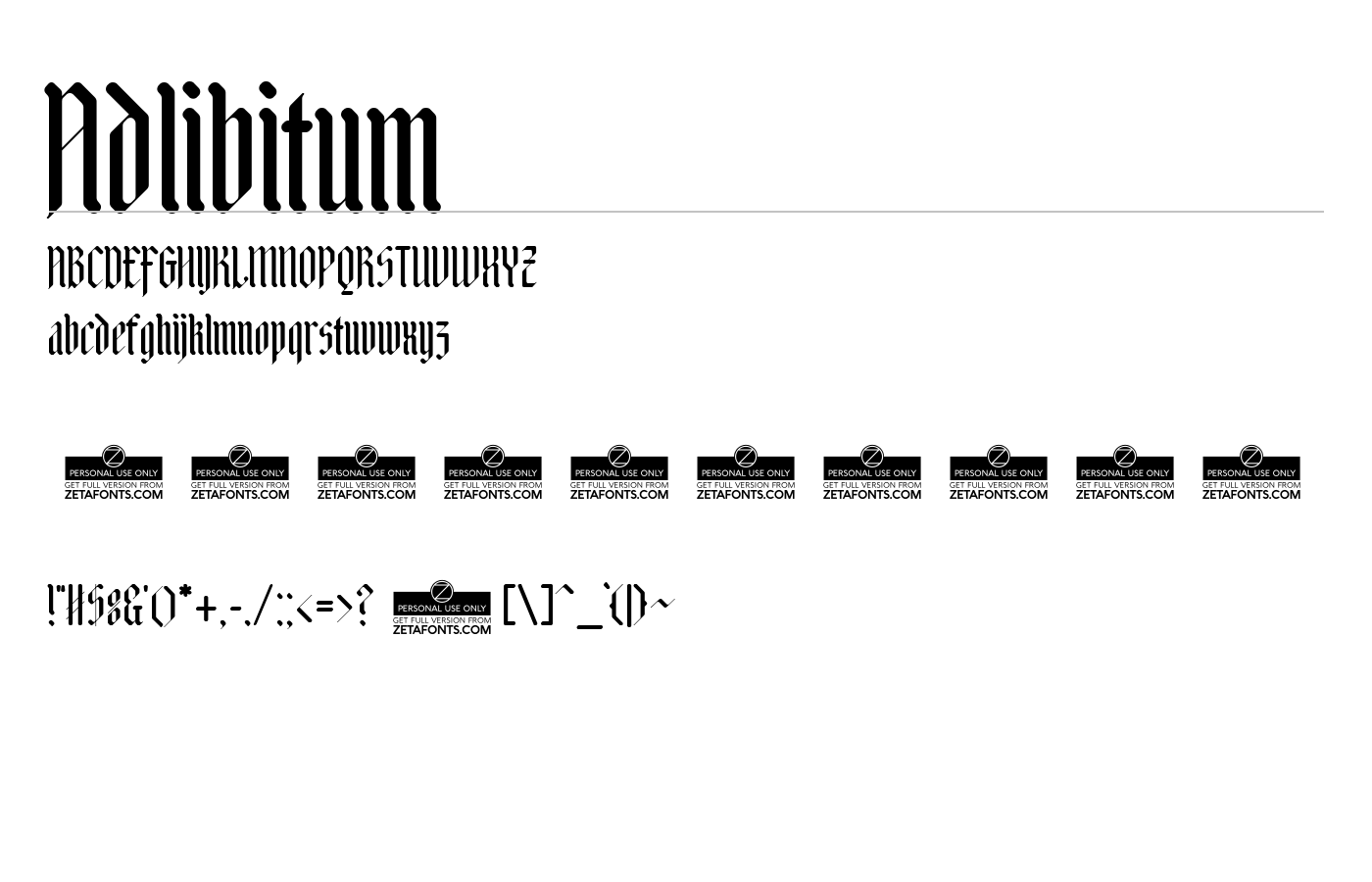 Adlibitum Font preview