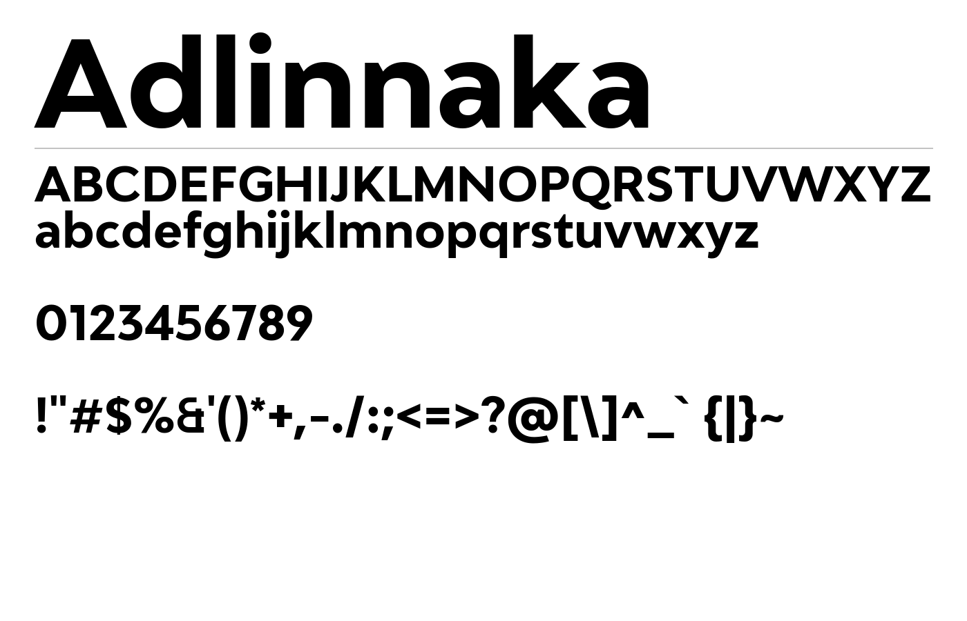 Adlinnaka Font preview
