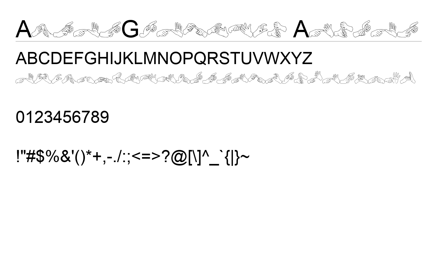 AdmanGraphics Font preview