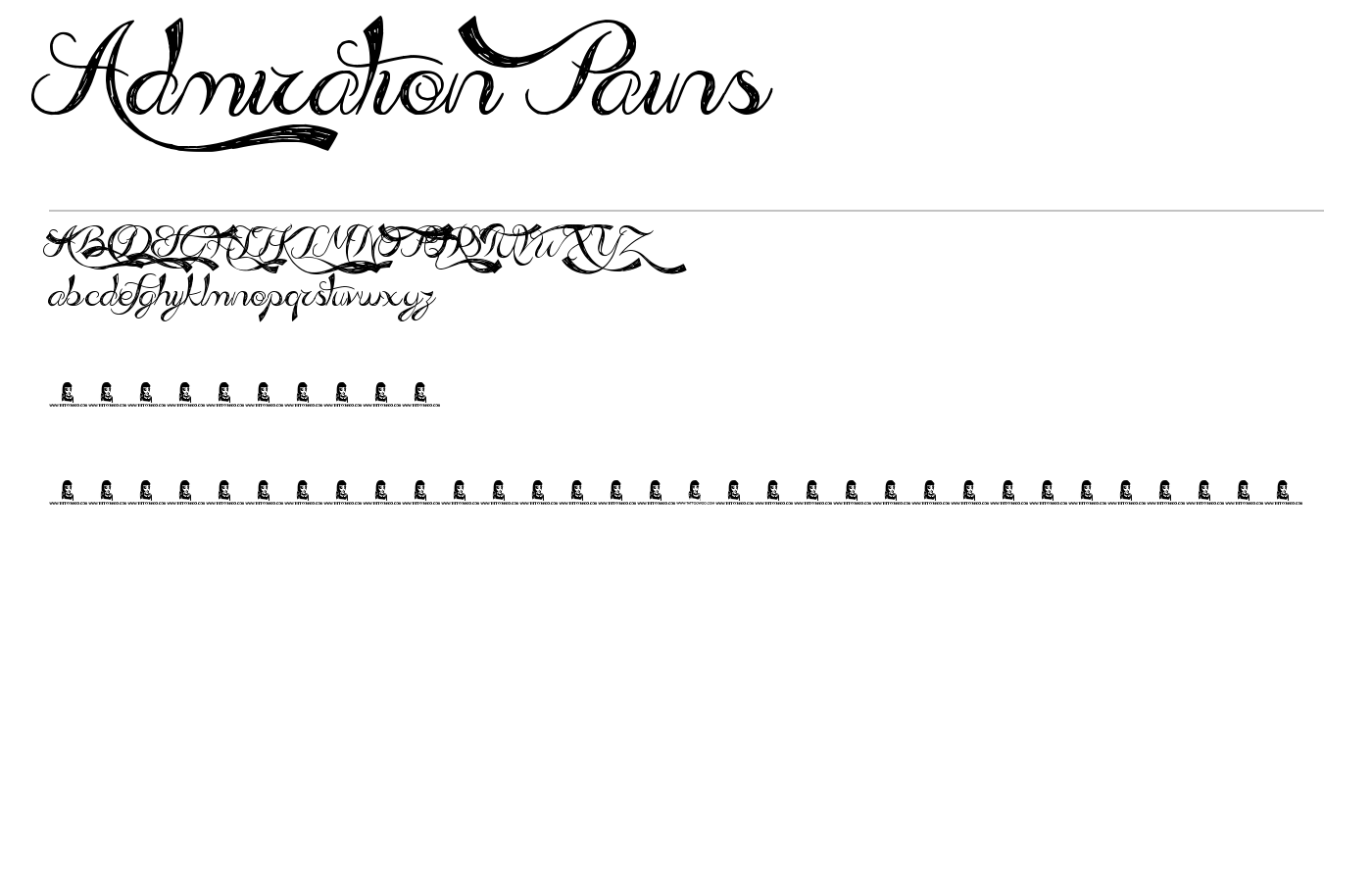 Admiration Pains Font preview