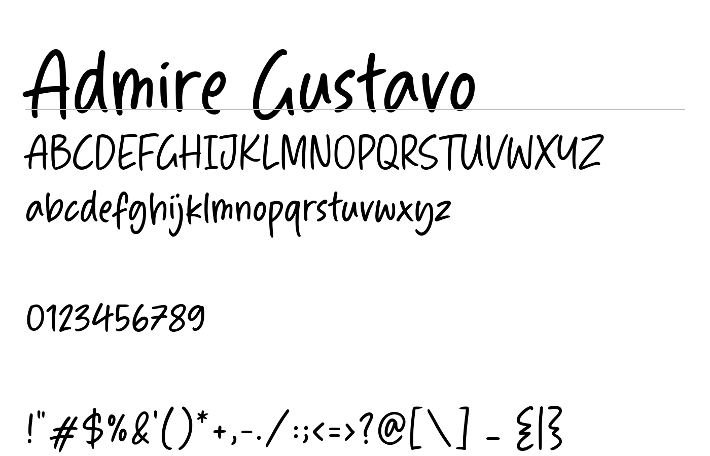 Admire Gustavo Font preview