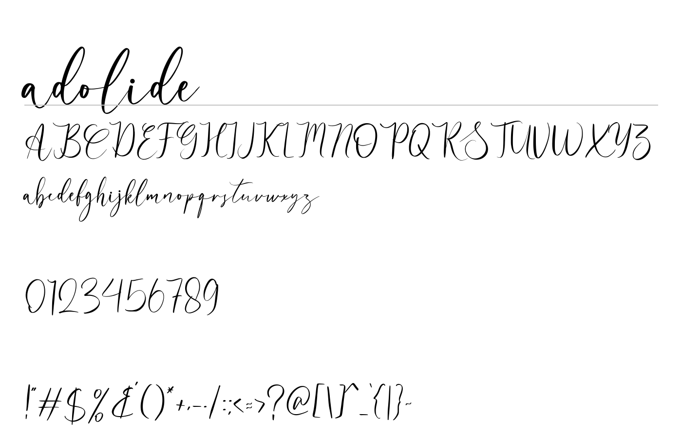 adolide Font preview