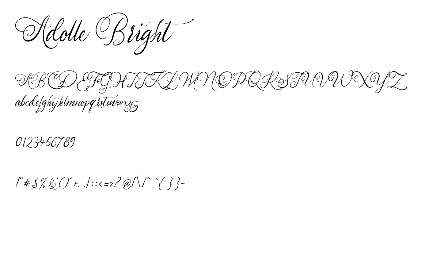 Adolle Bright Font preview