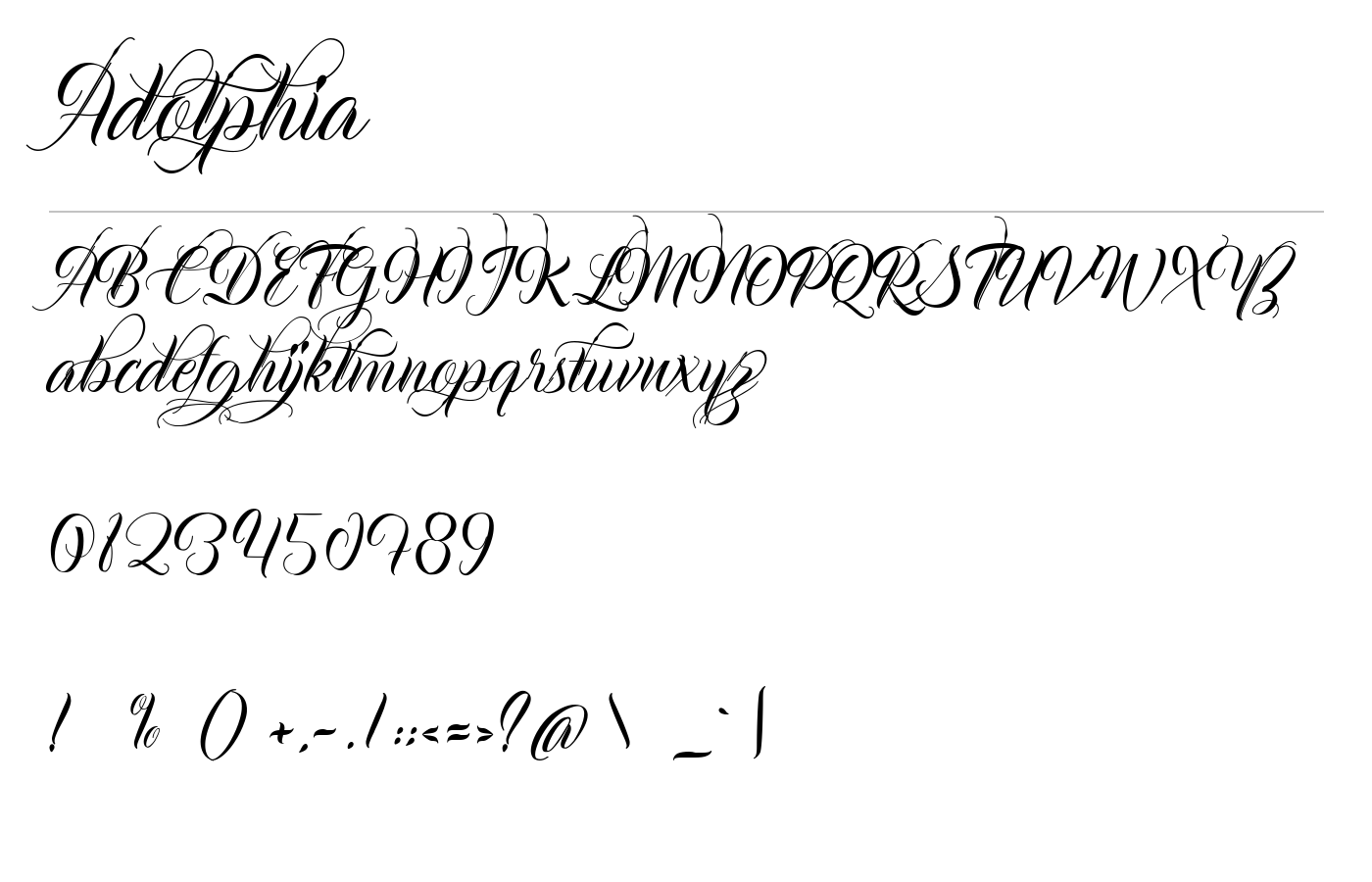 Adolphia Font preview