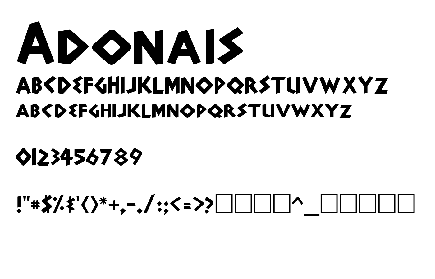 Adonais Font preview
