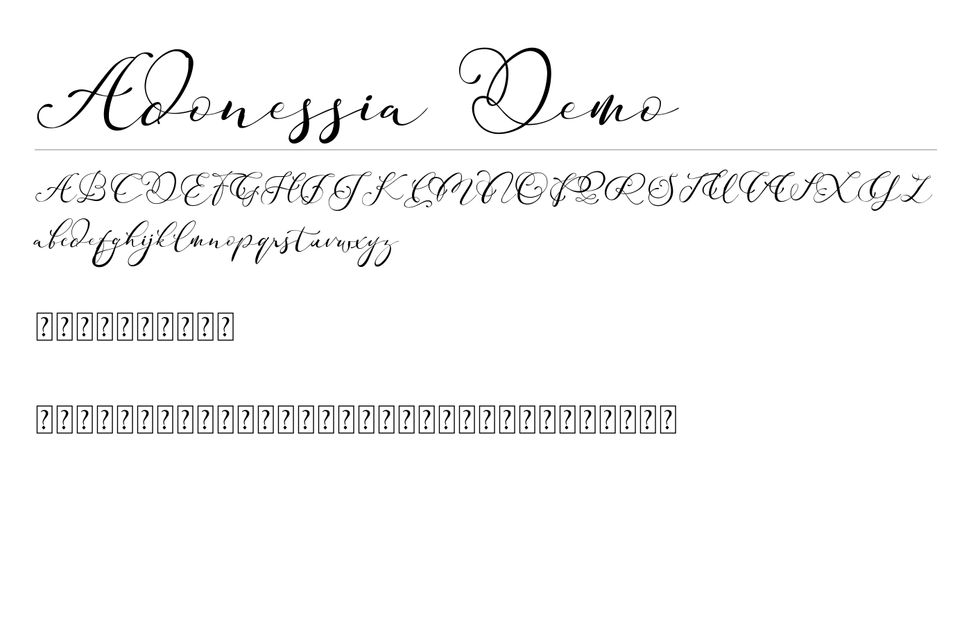 Adonessia Demo Font preview