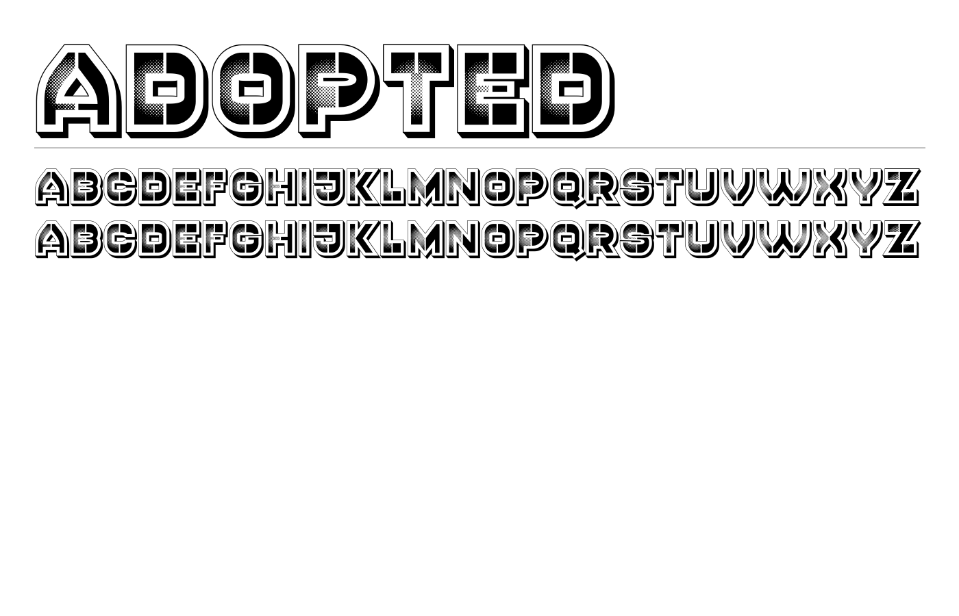 Adopted Font preview