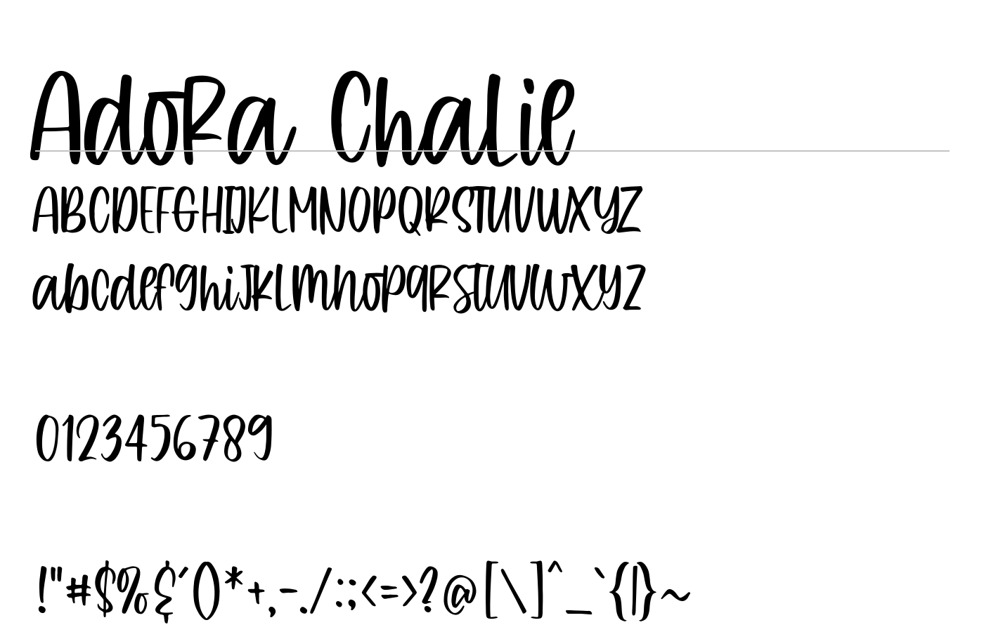 Adora Chalie Font preview