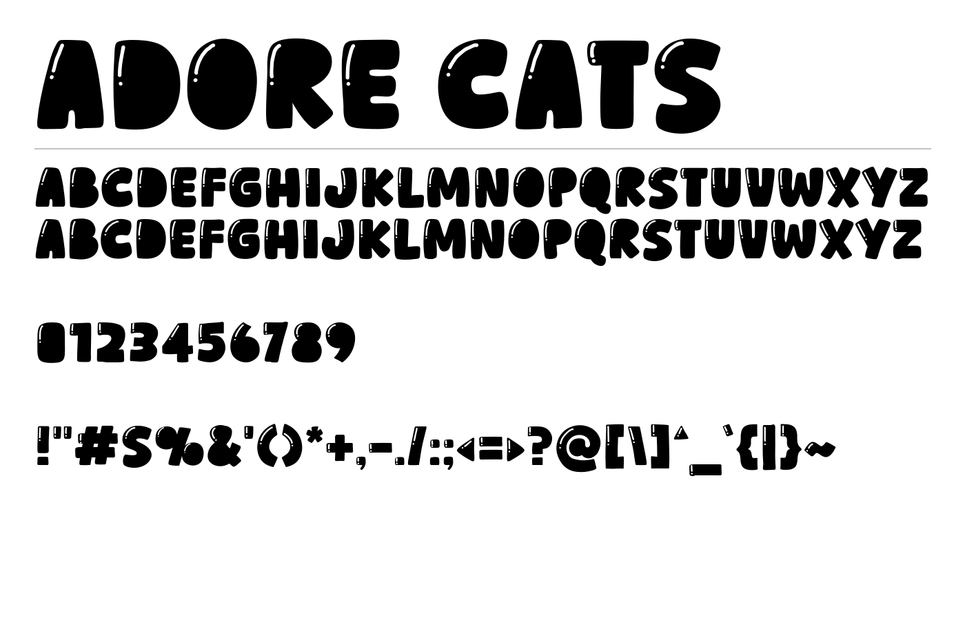Adore Cats Font preview
