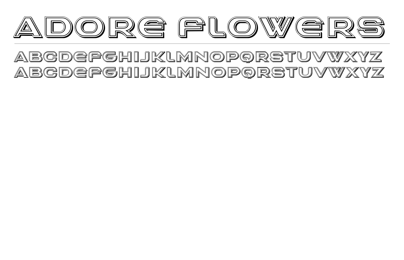 Adore Flowers Font preview