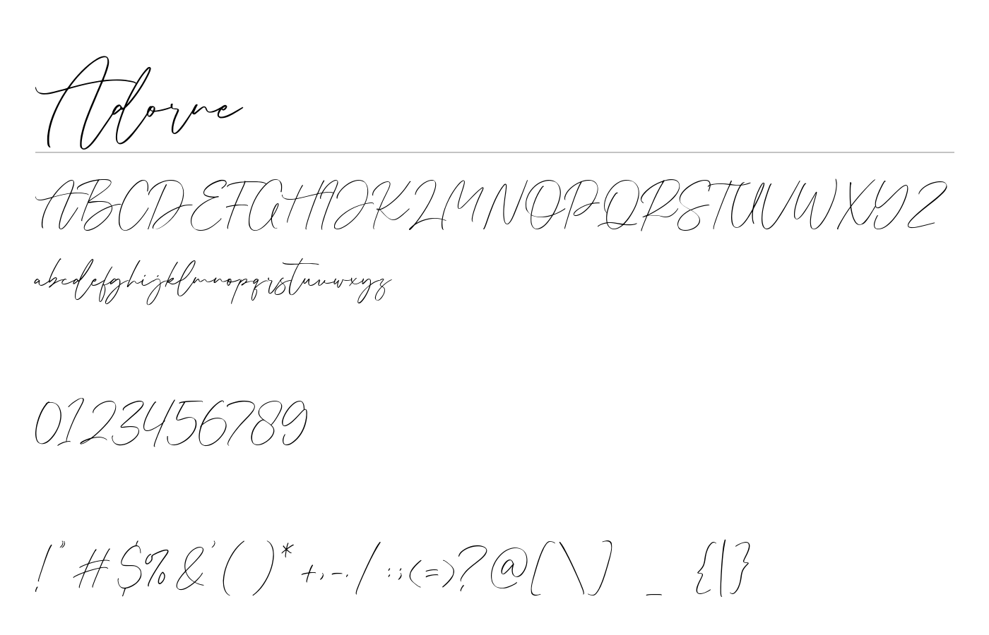 Adorne Font preview