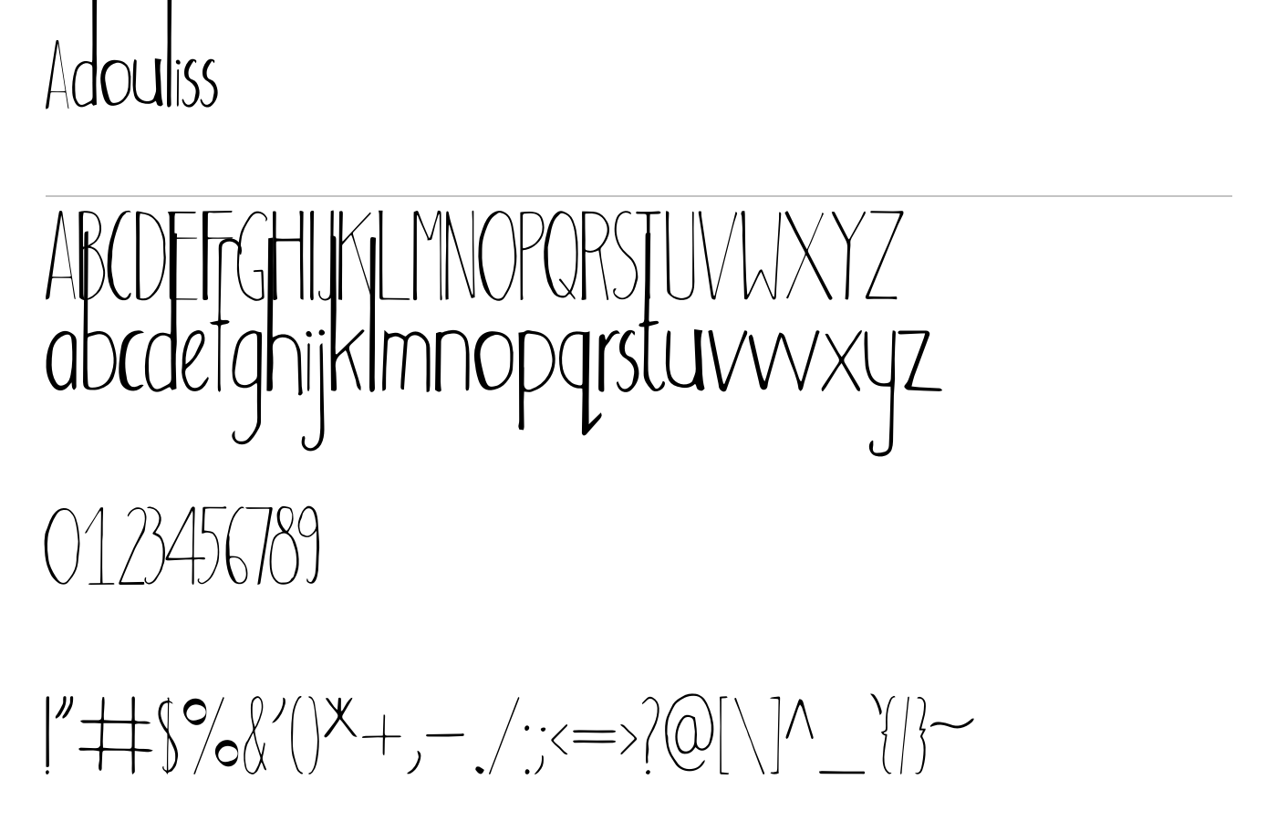 Adouliss Font preview