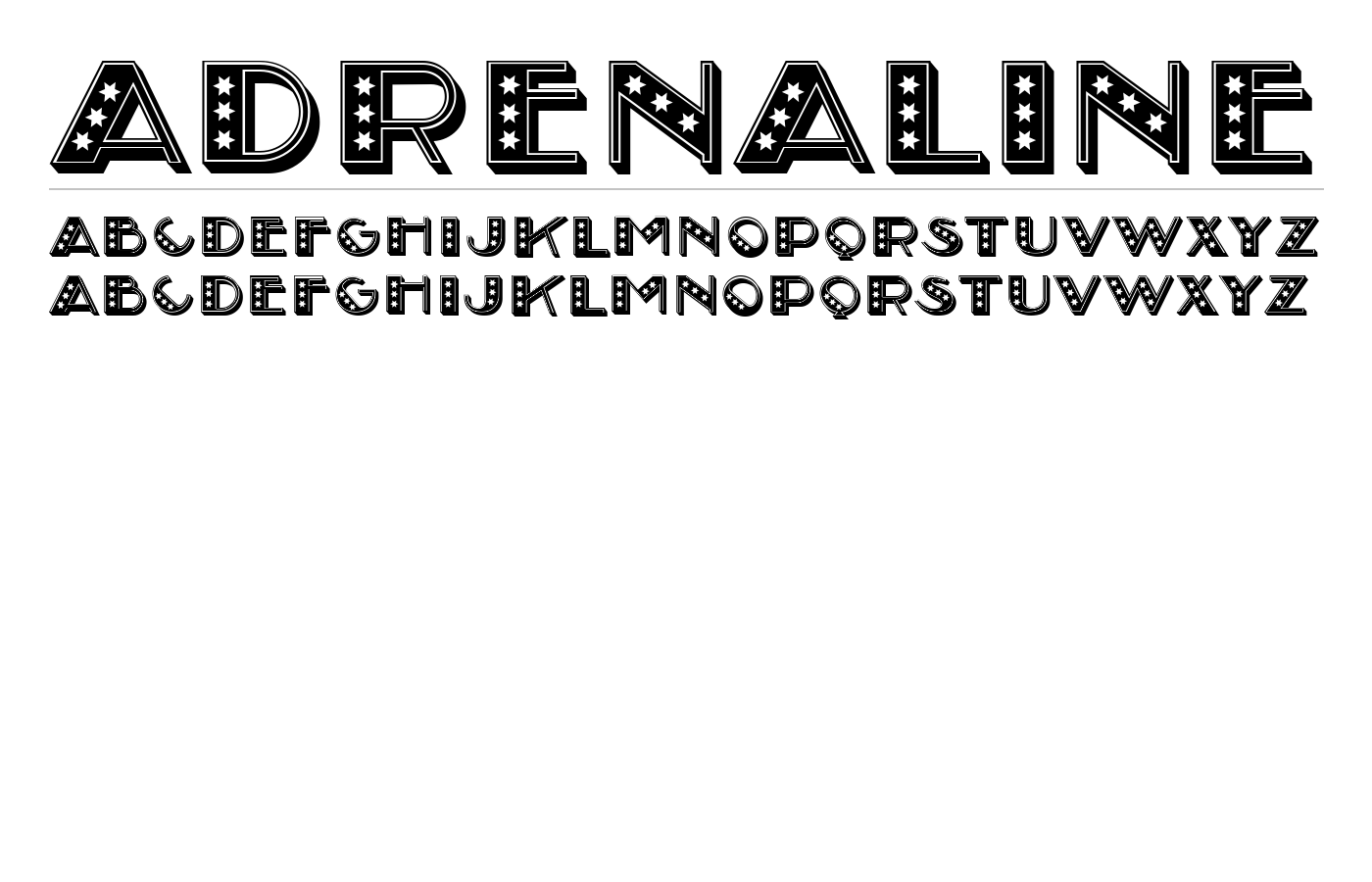Adrenaline Font preview
