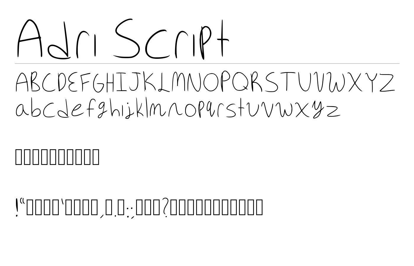 Adri Script Font preview
