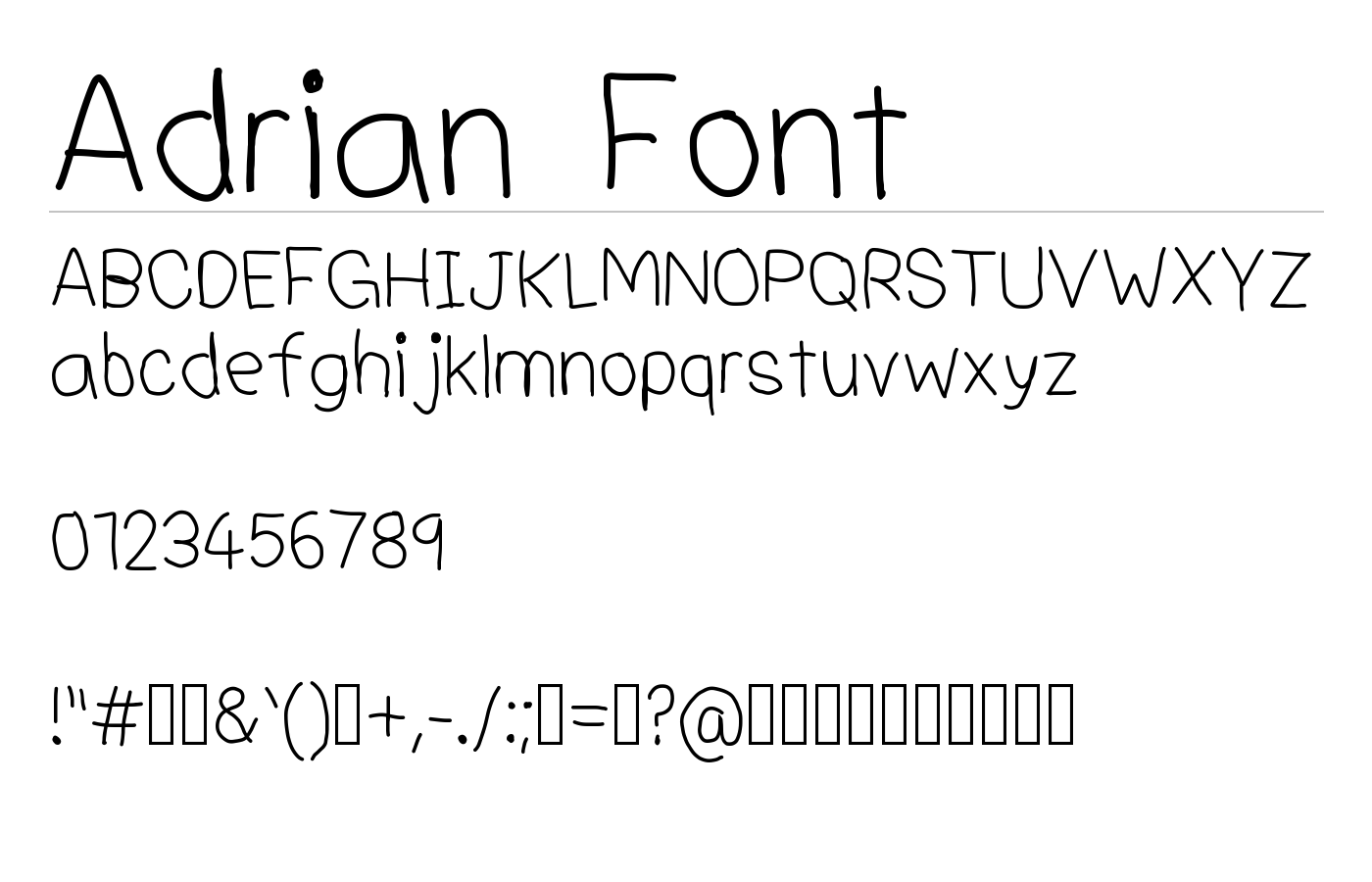 Adrian Font preview