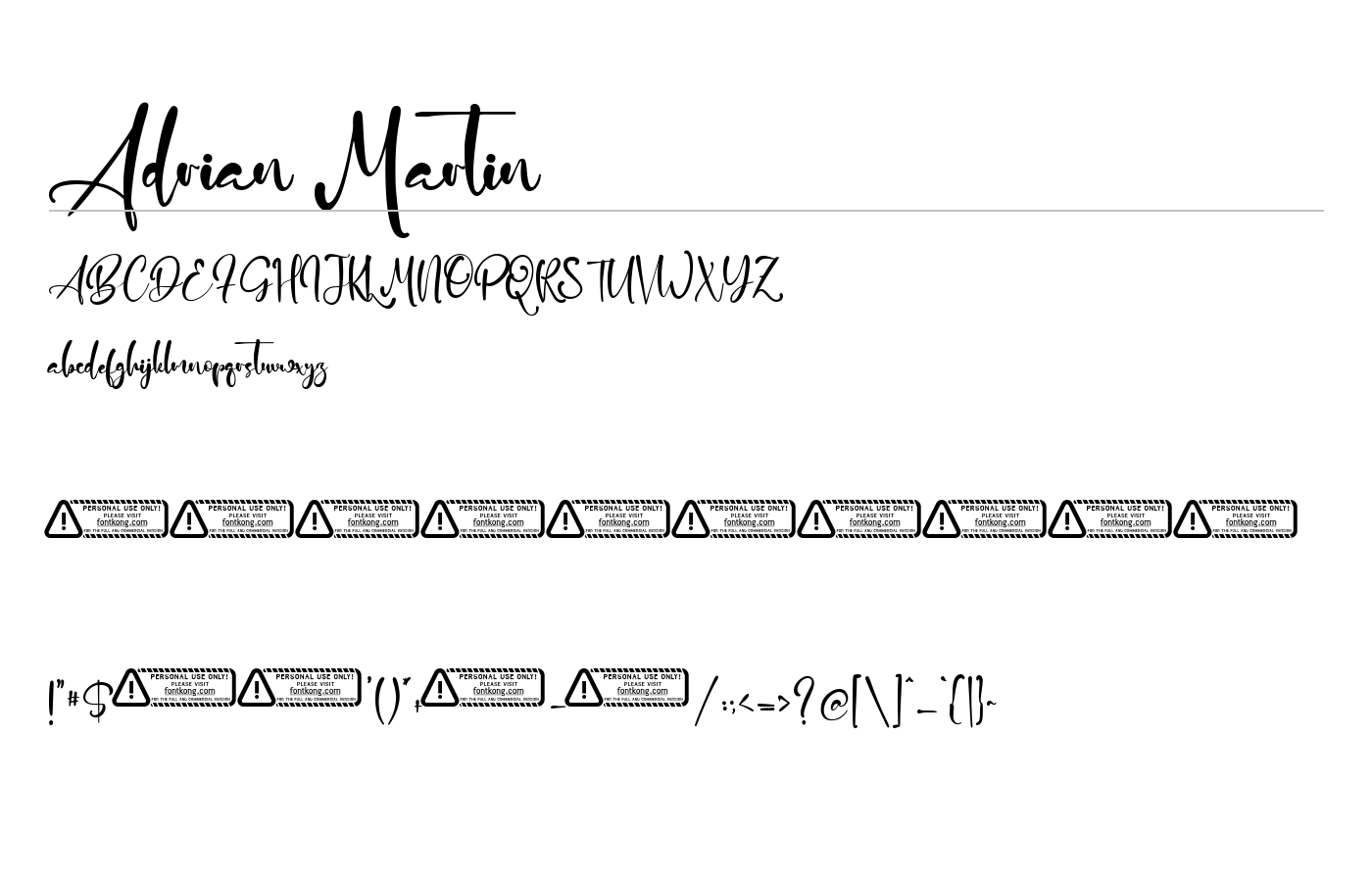 Adrian Martin Font preview