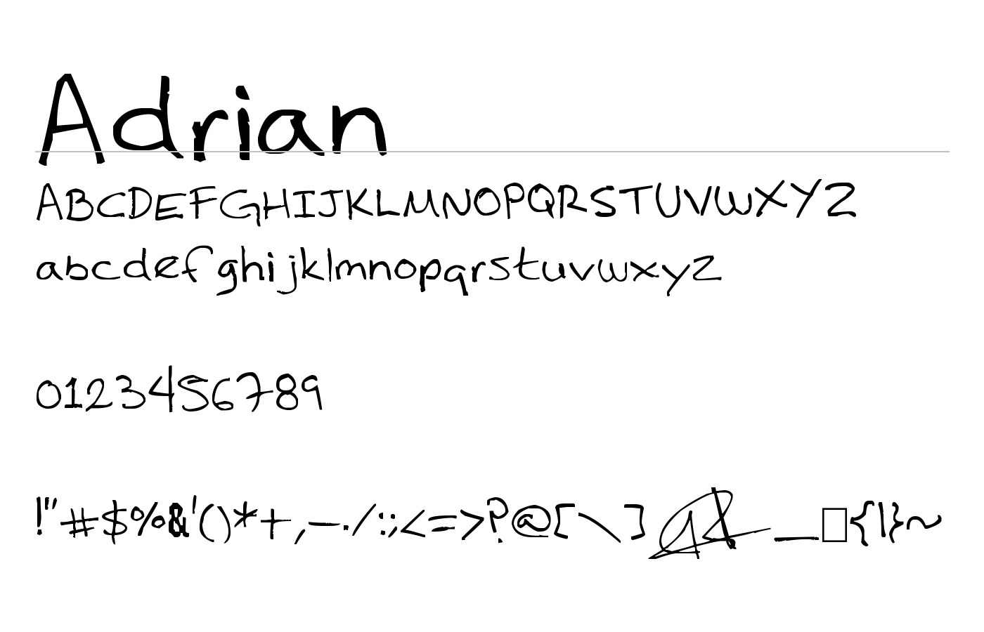Adrian Font preview