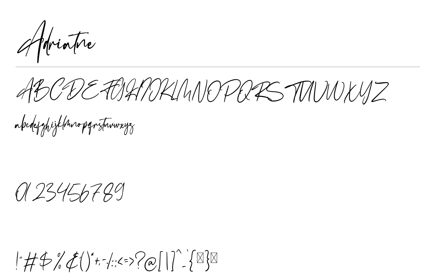 Adriatne Font preview