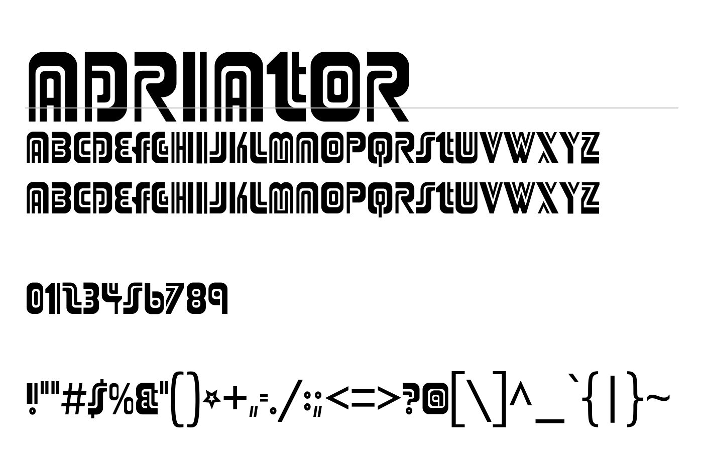 Adriator Font preview