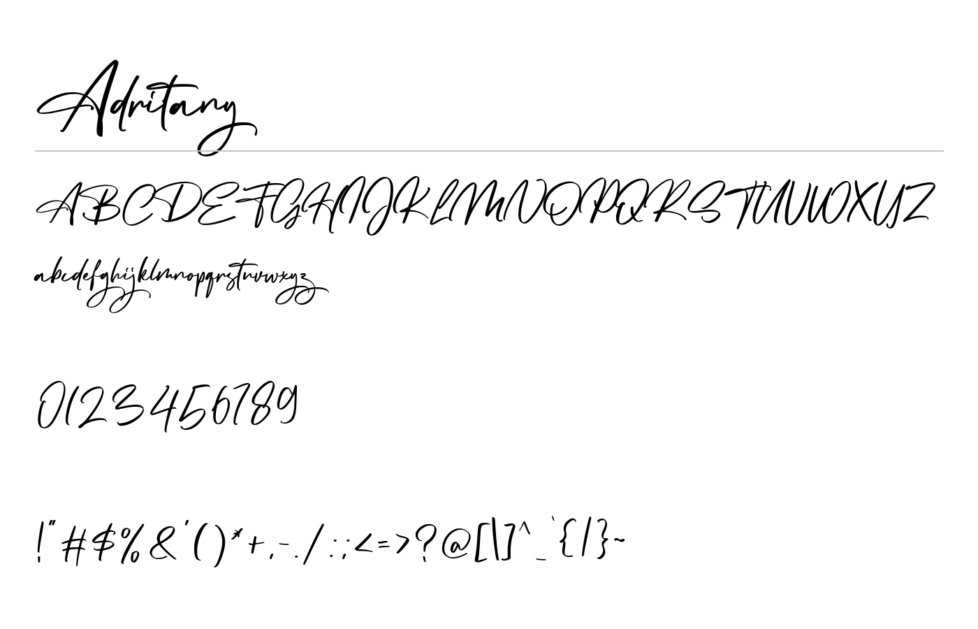 Adritany Font preview