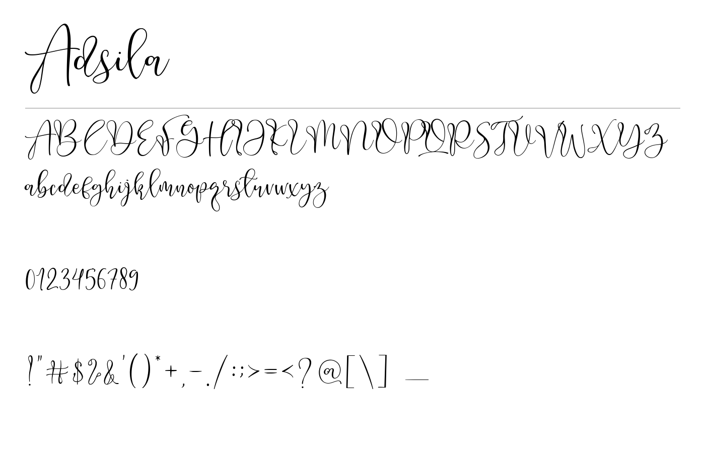 Adsila Font preview