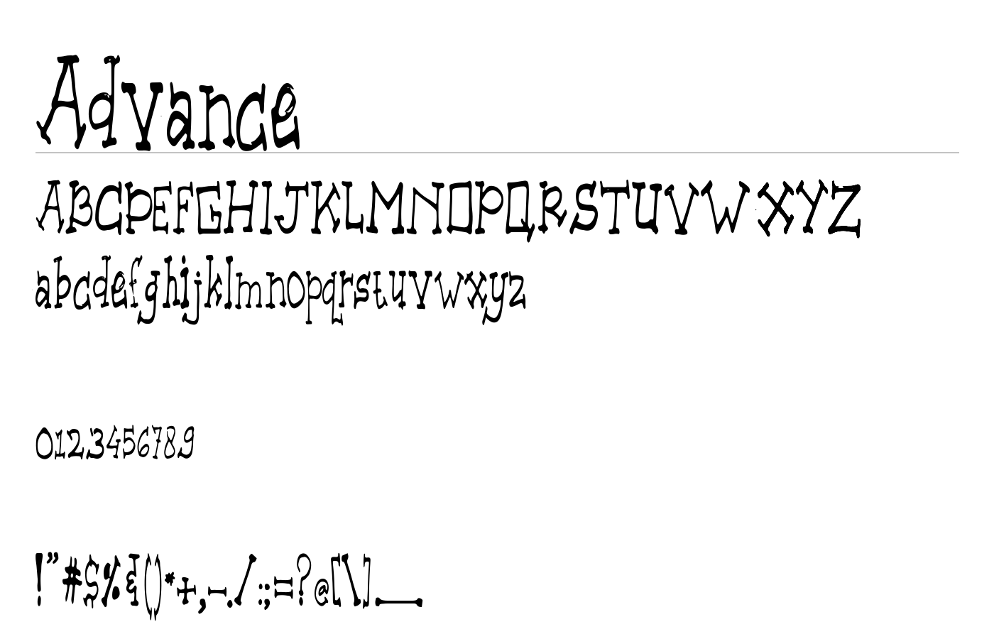 Advance Font preview