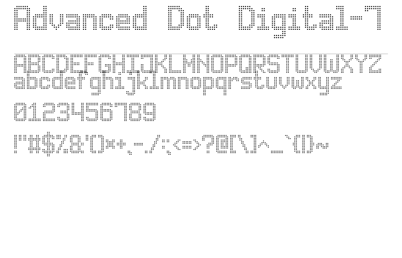 Advanced Dot Digital-7 Font preview