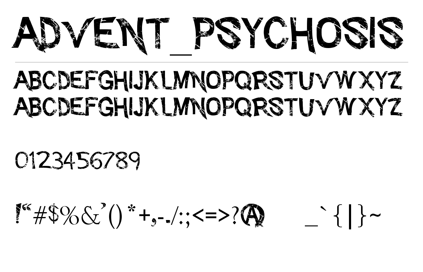 Advent_Psychosis Font preview
