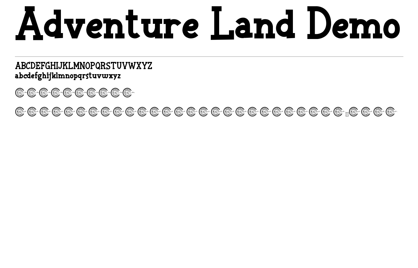Adventure Land Demo Font preview