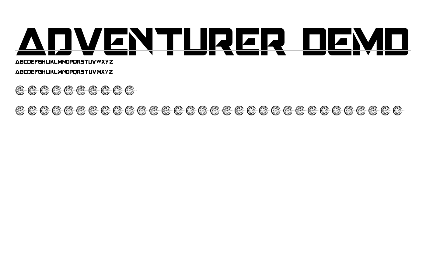 Adventurer Demo Font preview