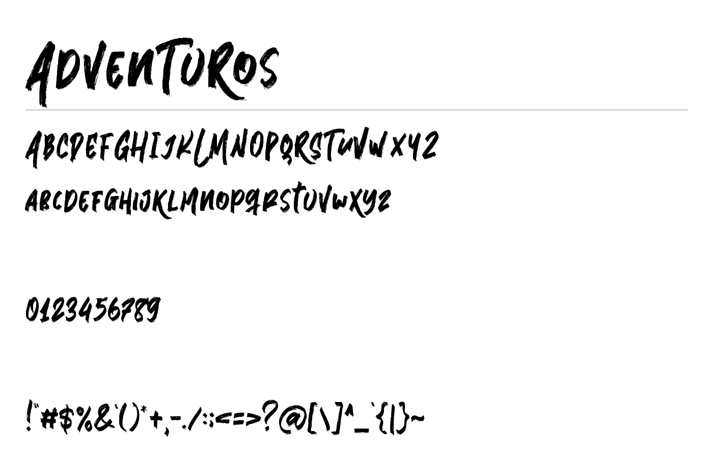 AdvenTuRos Font preview