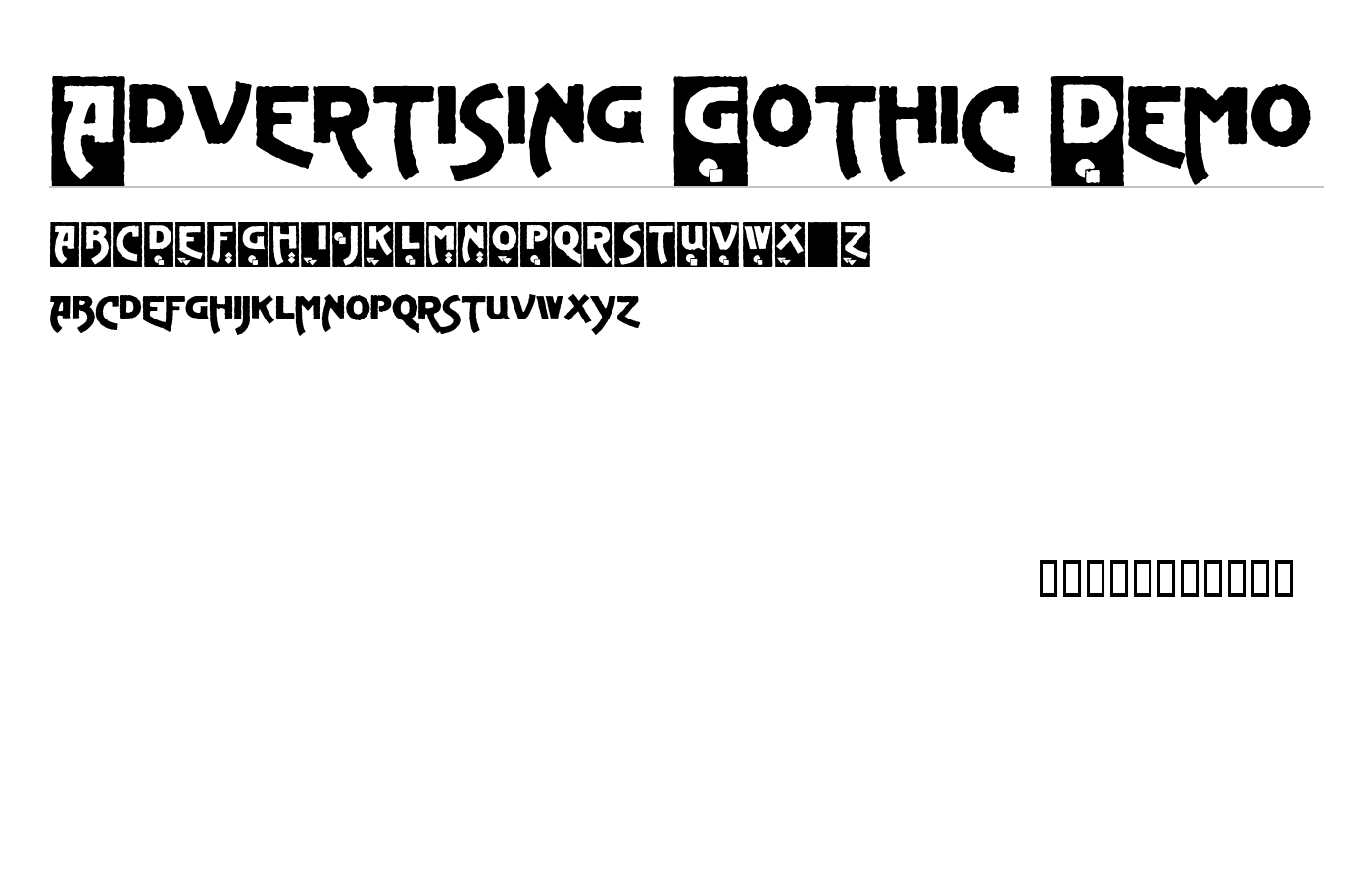 Advertising Gothic Demo Font preview