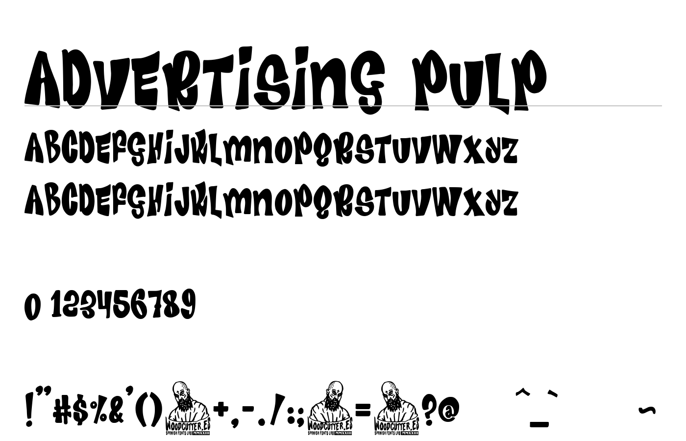 Advertising Pulp Font preview