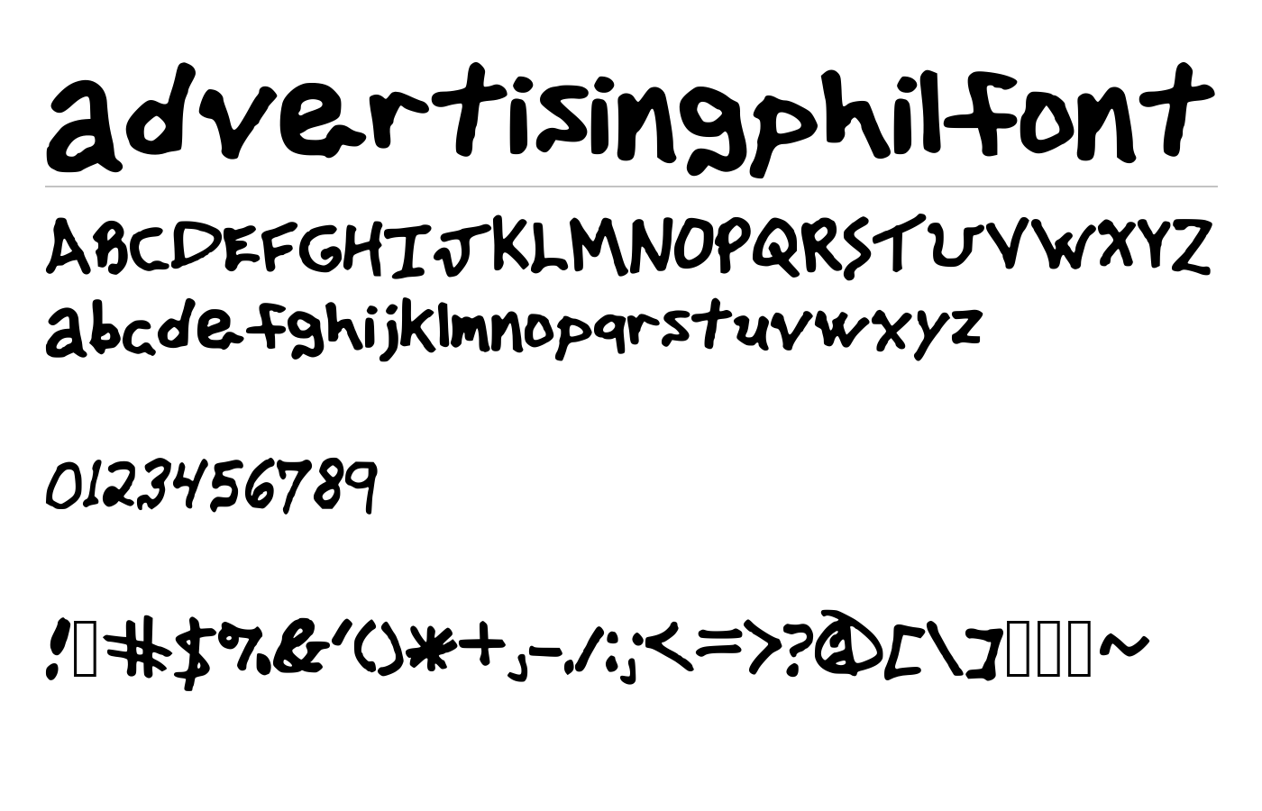 advertisingphilfont preview